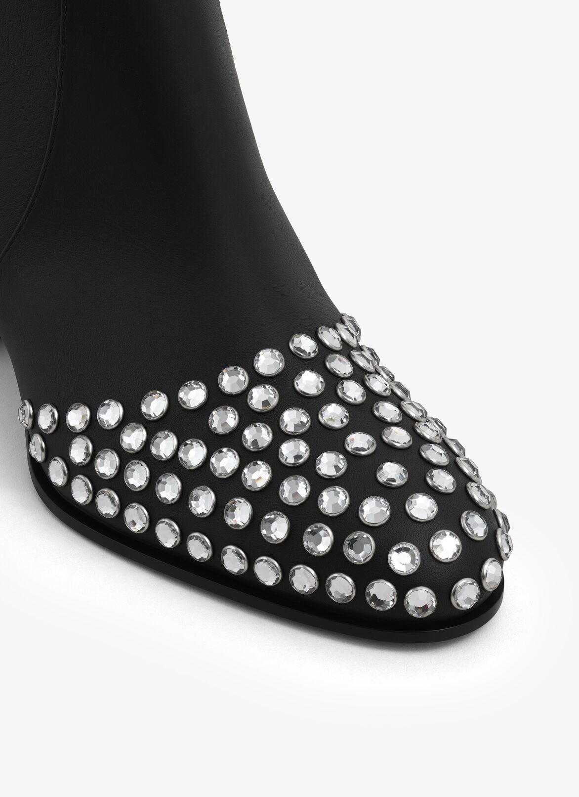LOW BOOTS IN STRASS CALFSKIN ALAÏA BLACK LOW BOOTS IN STRASS CALFSKIN